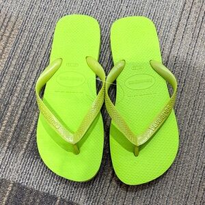 Havaianas Vibrant Lime Flip Flops